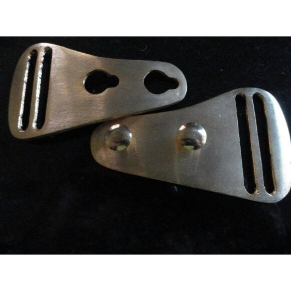 1970 Belt Buckle Silver Tone Two Piece Interlocking Pieces Handmade "M" Artist - Picture 5 of 9